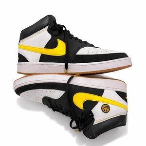 🔥 Nike Court Vision Mid Black/White/Yellow “Go The Extra Smile” Sneaker 🔥